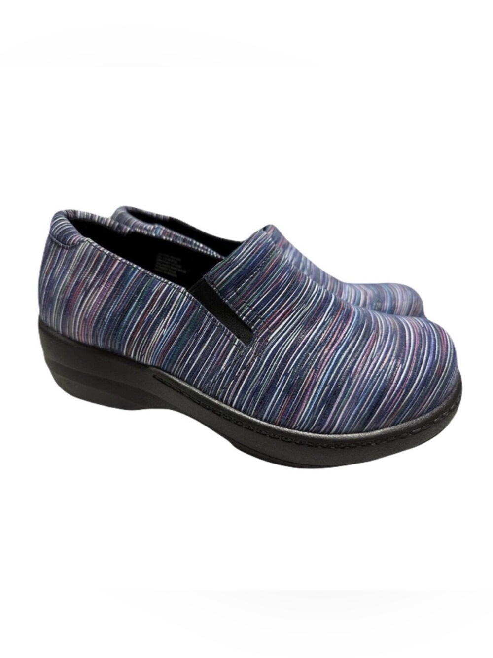 Abeo Womens Size 7.5 Bessie Blue Multi Leather Orthotic Friendly Comfort Clog - Picture 3 of 8